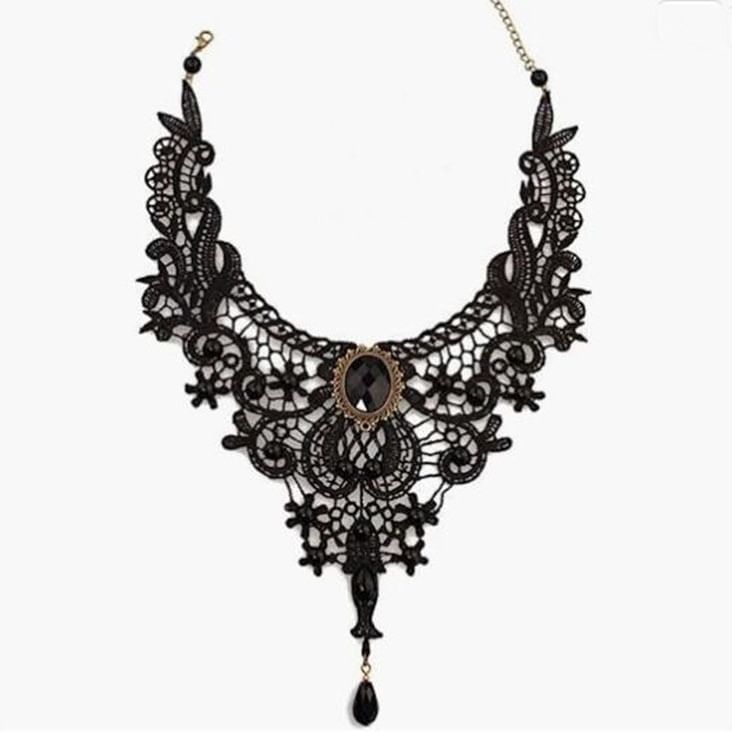 Faux Crystal Lace Necklace SpreePicky