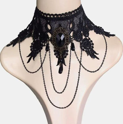 Faux Crystal Lace Necklace SpreePicky