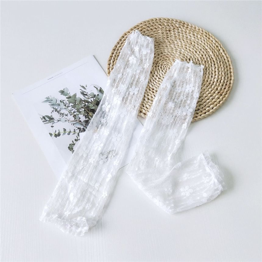 Plain Lace Arm Sleeves SpreePicky