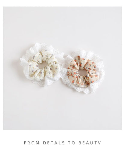 Floral Print Panel Scrunchie mySite