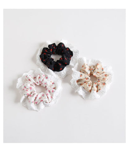 Floral Print Panel Scrunchie mySite