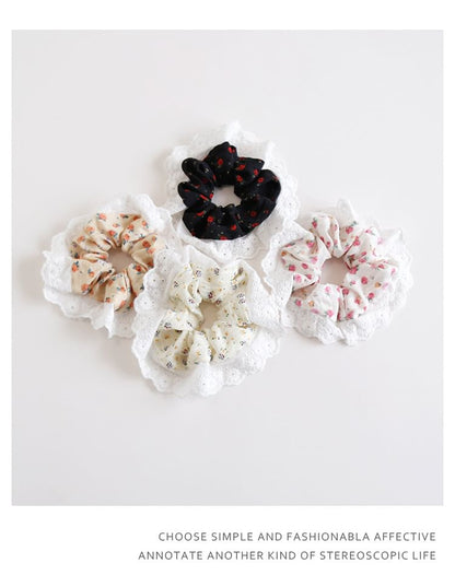 Floral Print Panel Scrunchie mySite