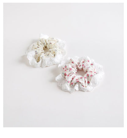 Floral Print Panel Scrunchie mySite