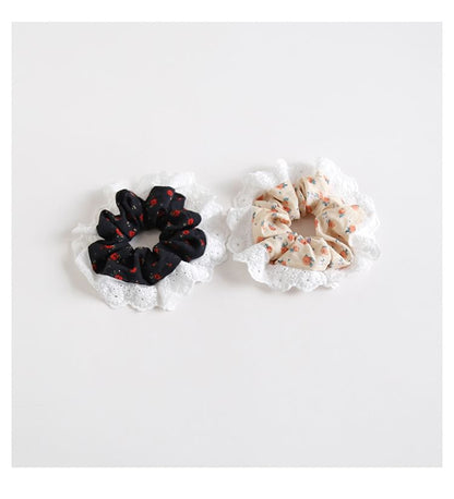 Floral Print Panel Scrunchie mySite