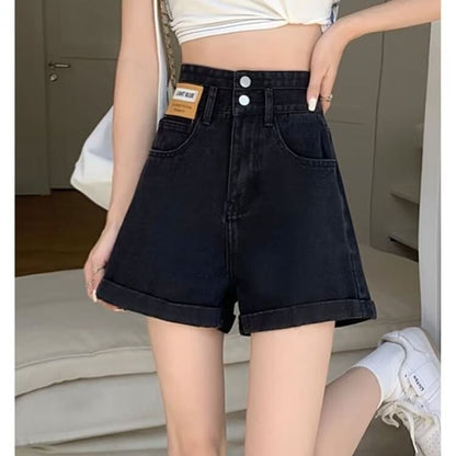 High Waist Denim Shorts SpreePicky