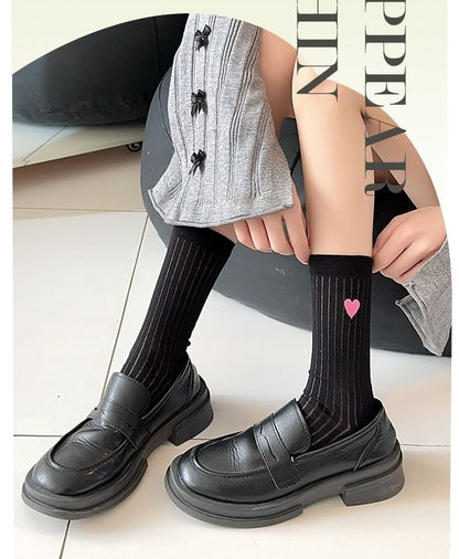 Heart Embroidered Socks Set SpreePicky