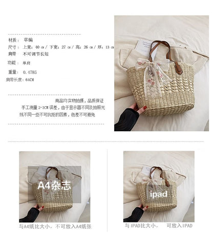 Set: Woven Tote Bag + Scarf SpreePicky