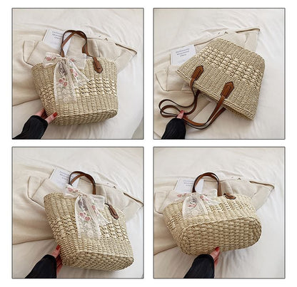 Set: Woven Tote Bag + Scarf SpreePicky