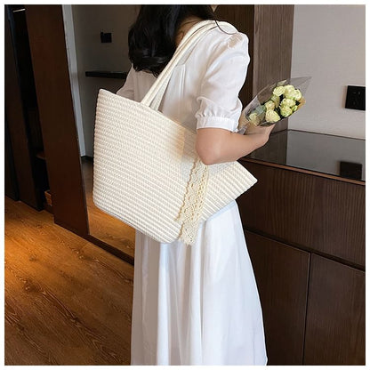 Plain Woven Tote Bag SpreePicky