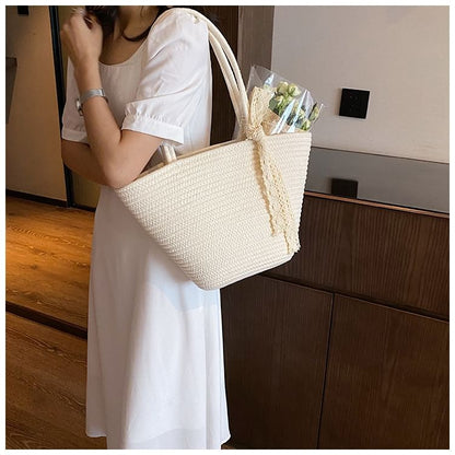 Plain Woven Tote Bag SpreePicky