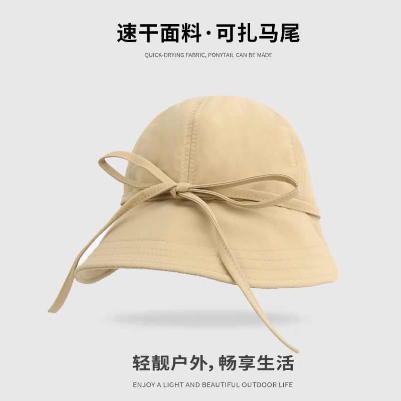 Bow Plain Bucket Hat SpreePicky