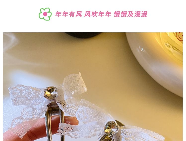 Lace Bow Alloy Hair Clip SpreePicky