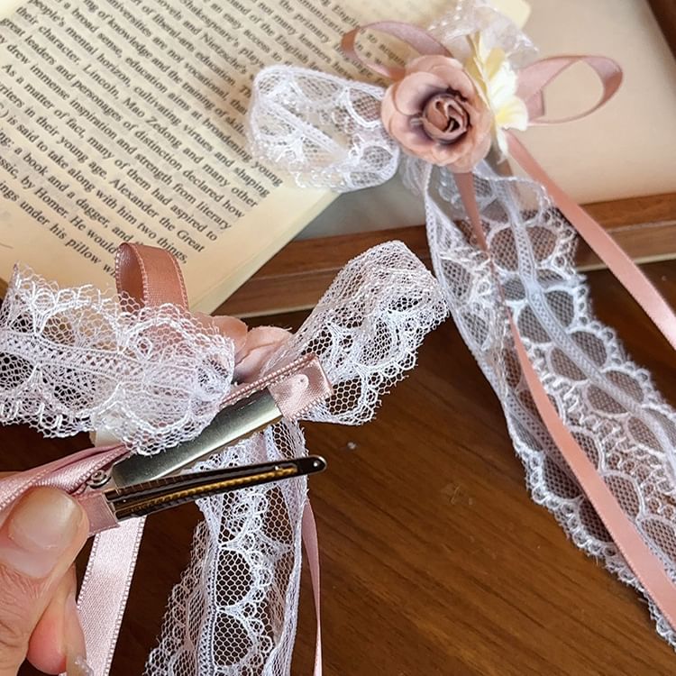 Lace Bow Hair Clip SpreePicky