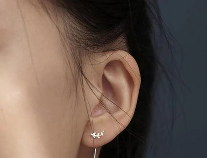 Asymmetrical Leaf Ear Stud SpreePicky