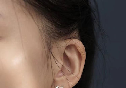 Asymmetrical Leaf Ear Stud SpreePicky