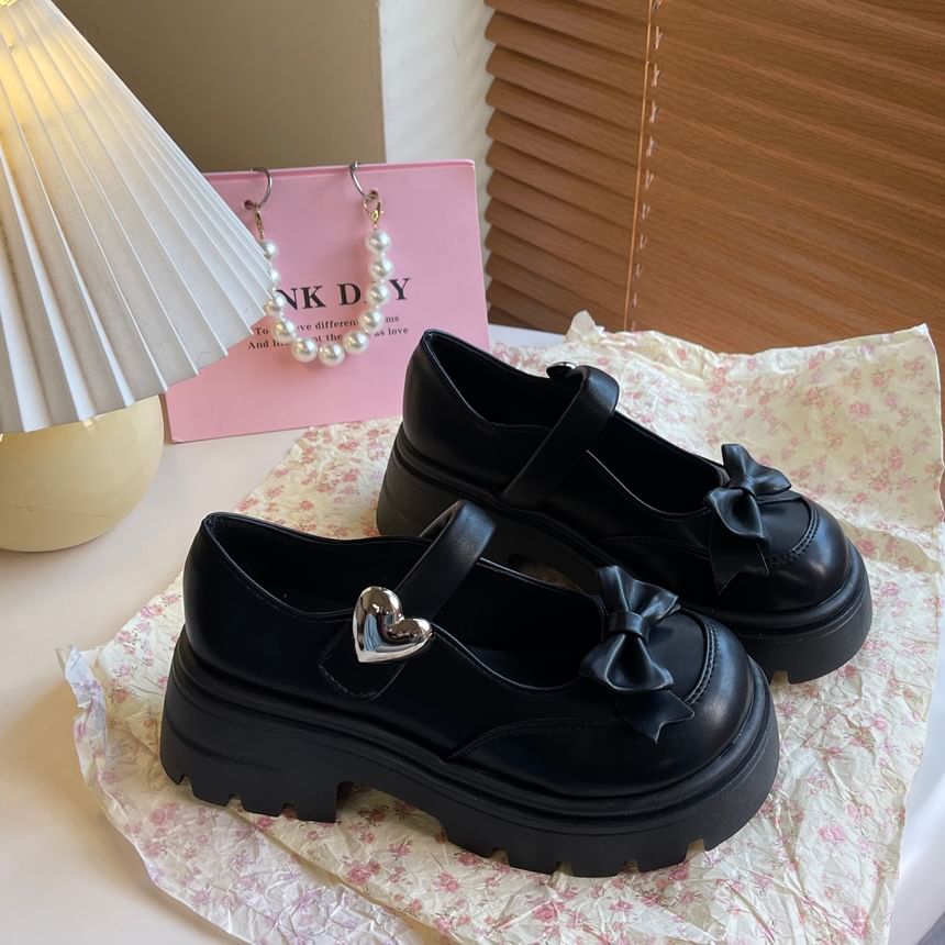 Platform Bow Mary Jane Shoes SpreePicky