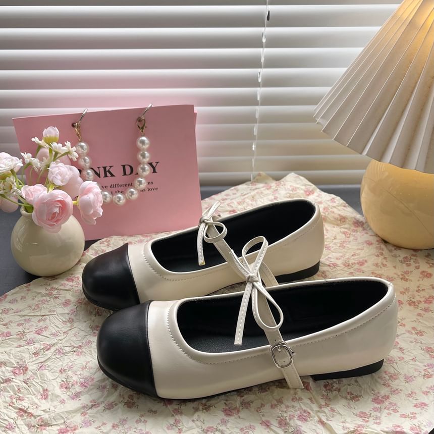 Two Tone Bow Mary Jane Shoes SpreePicky