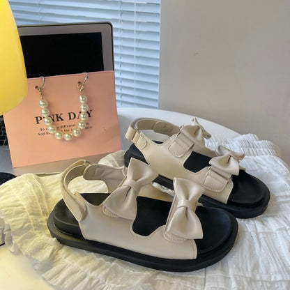 Two Tone Bow Sandals SpreePicky