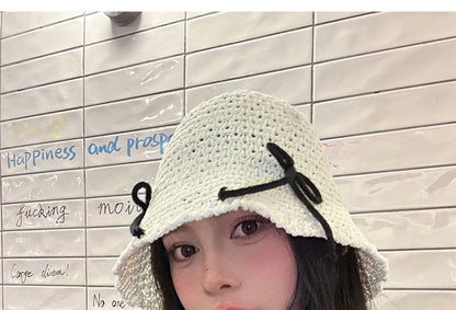 Bow Woven Bucket Hat SpreePicky