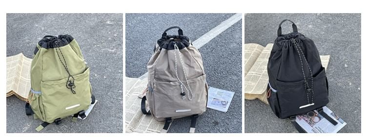 Drawstring Multi-Pocket Backpack mySite