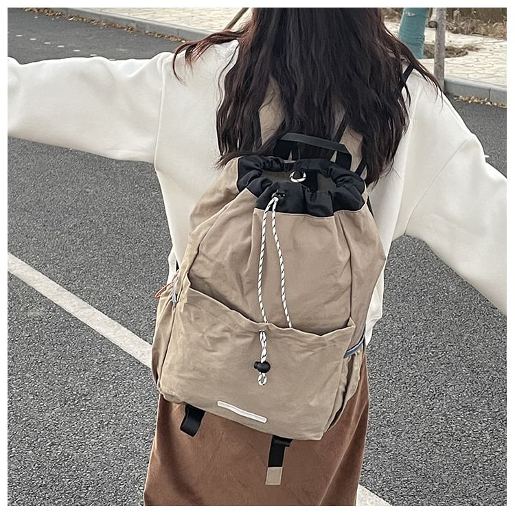 Drawstring Multi-Pocket Backpack mySite