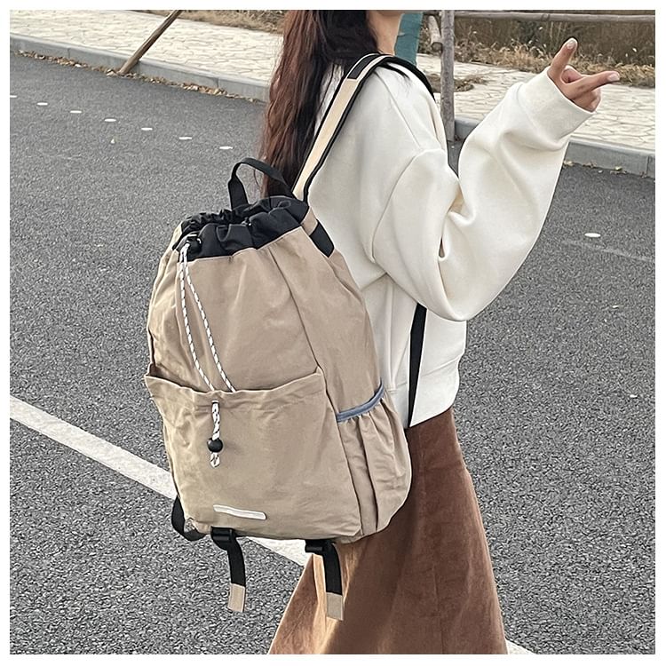 Drawstring Multi-Pocket Backpack mySite