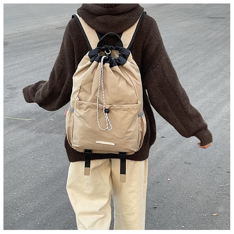 Drawstring Multi-Pocket Backpack mySite