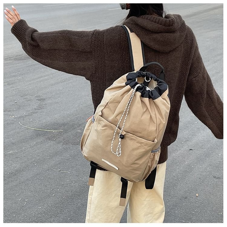 Drawstring Multi-Pocket Backpack mySite