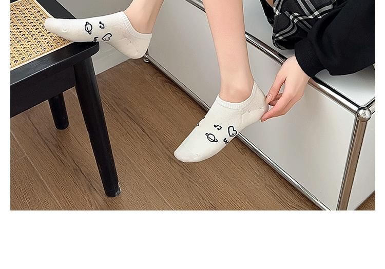 Lettering Low Cut Socks Set SpreePicky