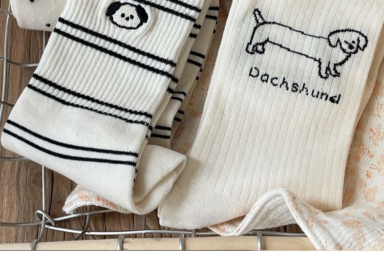 Dog Embroidered Socks Set SpreePicky