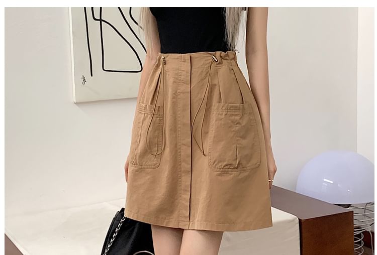 Drawstring Waist Plain A SpreePicky