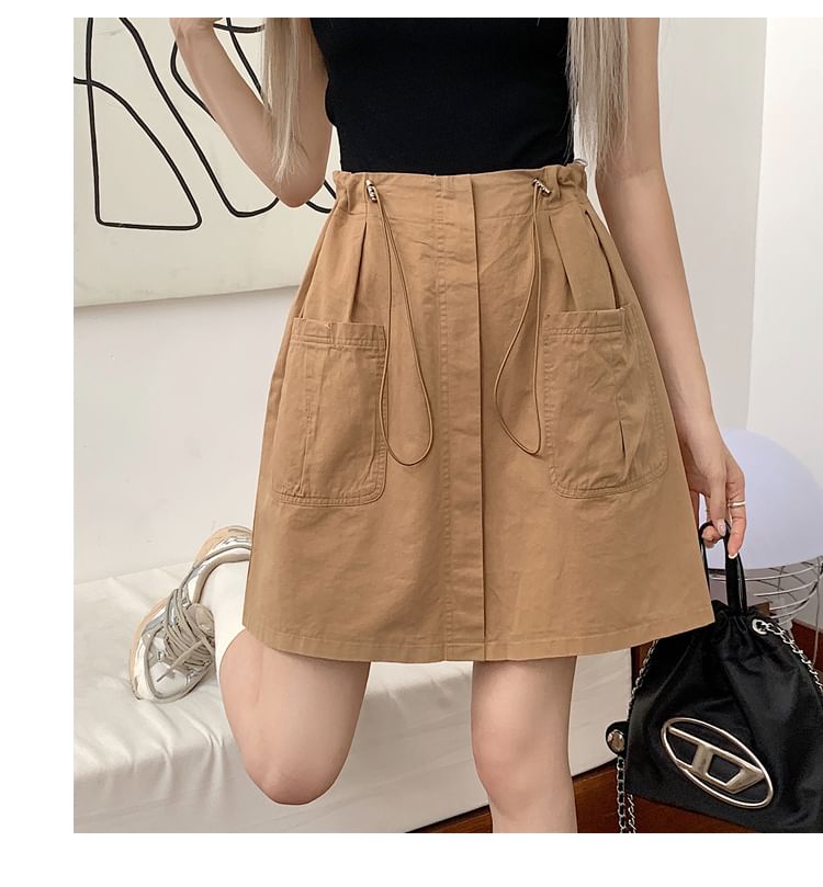 Drawstring Waist Plain A SpreePicky