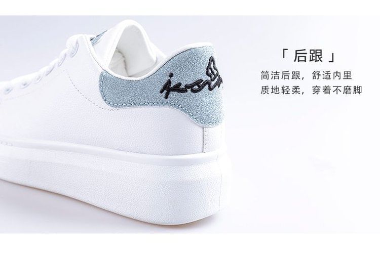 Lettering Glitter Platform Sneakers SpreePicky