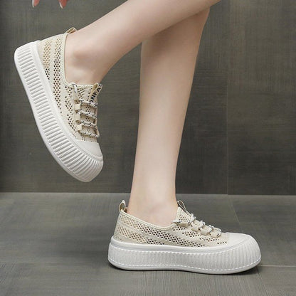 Mesh Panel Platform Sneakers SpreePicky