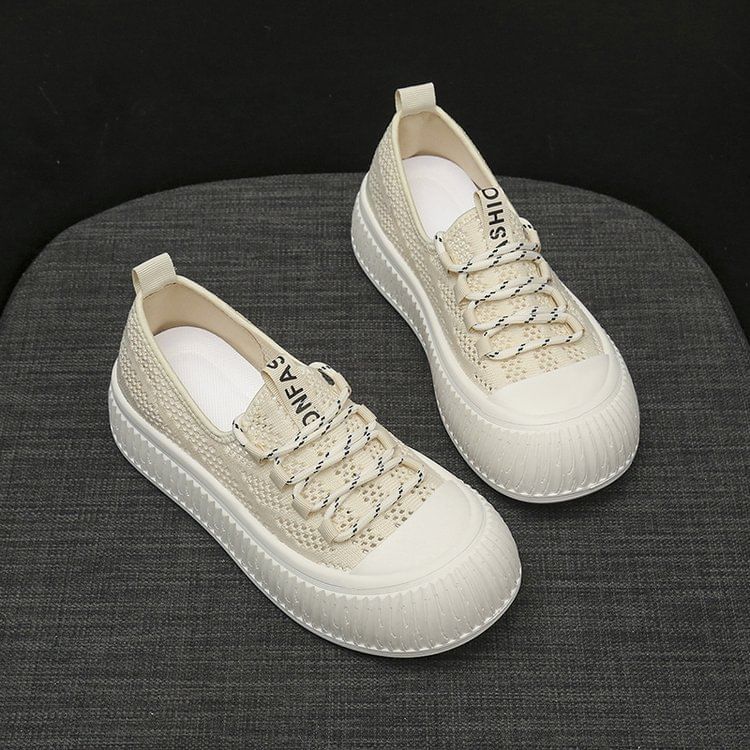 Mesh Panel Platform Sneakers SpreePicky