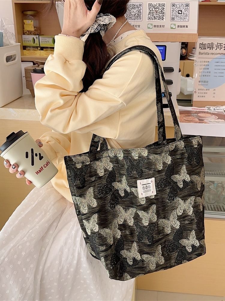 Butterfly Print Tote Bag / Shopping Bag / Pouch SpreePicky