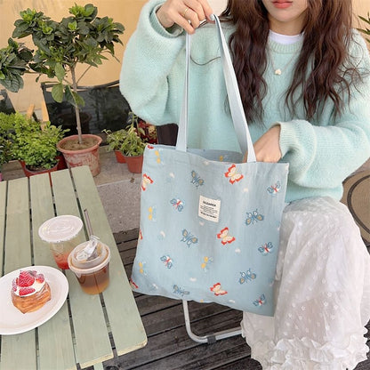 Butterfly Embroidery Tote Bag SpreePicky