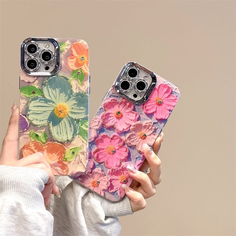 Floral Phone Case - iPhone 15 Pro Max / 15 Pro / 15 / 14 Pro Max / 14 Pro / 14 / 13 Pro Max / 13 Pro / 13 / 12 Pro Max / 12 Pro / 12 / 11 SpreePicky