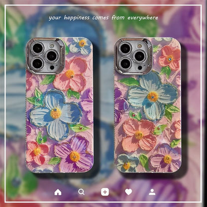 Floral Phone Case - iPhone 15 Pro Max / 15 Pro / 15 / 14 Pro Max / 14 Pro / 14 / 13 Pro Max / 13 Pro / 13 / 12 Pro Max / 12 Pro / 12 / 11 SpreePicky