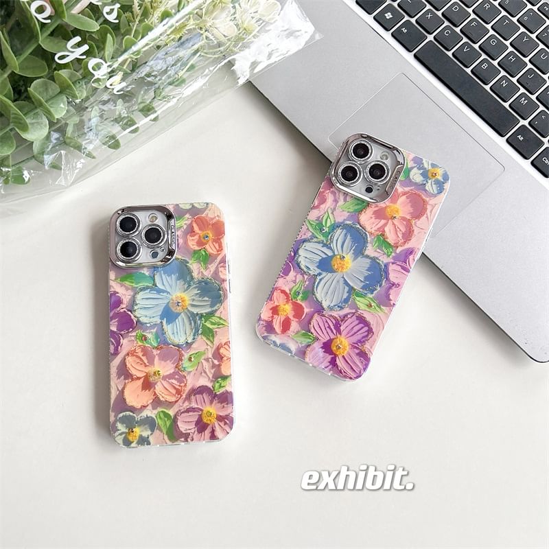 Floral Phone Case - iPhone 15 Pro Max / 15 Pro / 15 / 14 Pro Max / 14 Pro / 14 / 13 Pro Max / 13 Pro / 13 / 12 Pro Max / 12 Pro / 12 / 11 SpreePicky