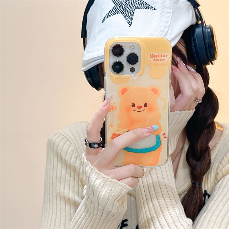 Bear Phone Case - iPhone 15 Pro Max / 15 Pro / 15 / 14 Pro Max / 14 Pro / 14 / 13 Pro Max / 13 Pro / 13 / 12 Pro Max / 12 Pro / 12 / 11 SpreePicky