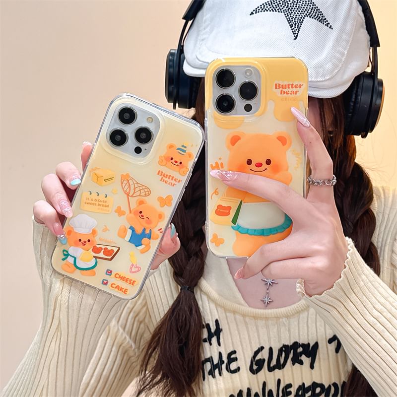 Bear Phone Case - iPhone 15 Pro Max / 15 Pro / 15 / 14 Pro Max / 14 Pro / 14 / 13 Pro Max / 13 Pro / 13 / 12 Pro Max / 12 Pro / 12 / 11 SpreePicky