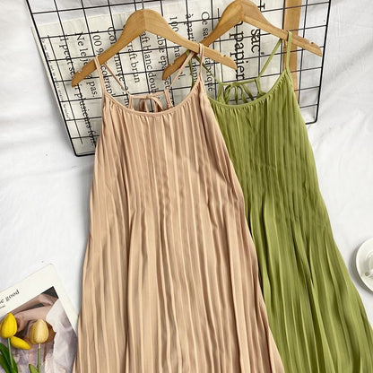 Spaghetti Strap Plain Maxi Sundress mySite