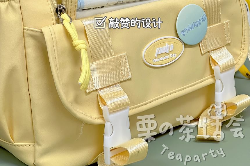 PVC Panel Buckled Tote Bag / Bag Charm / Set SpreePicky