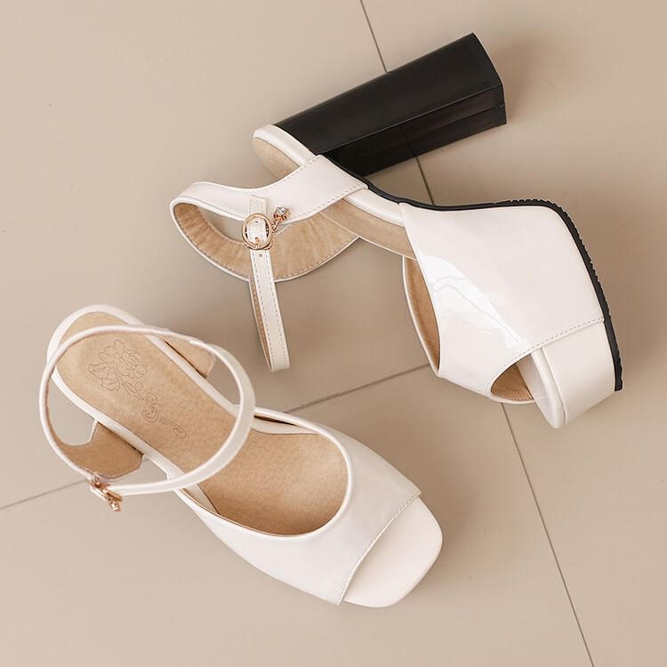 Platform Chunky Heel Sandals SpreePicky