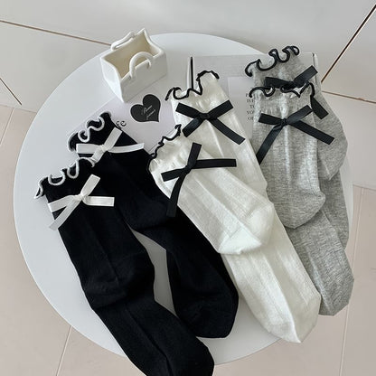 Bow Ruffle Socks SpreePicky