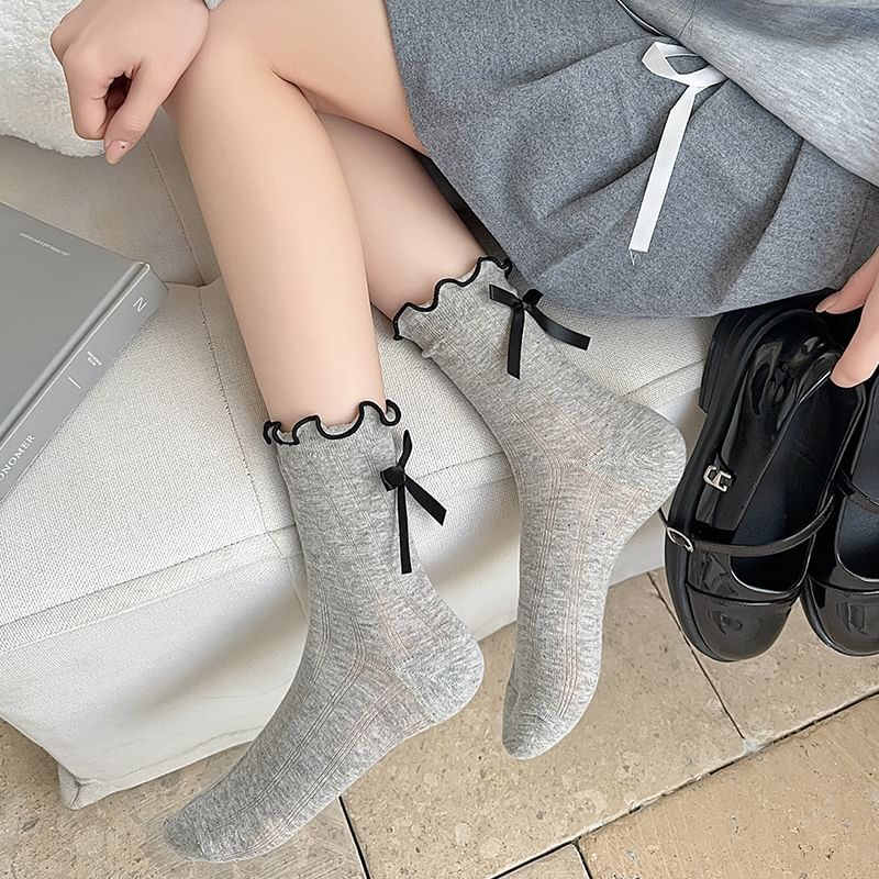 Bow Ruffle Socks SpreePicky