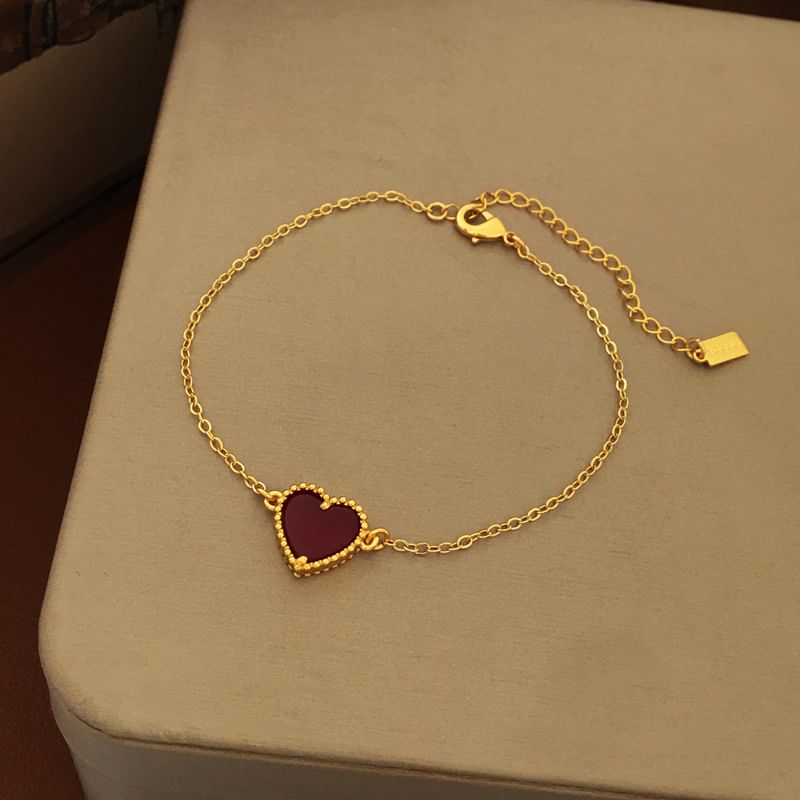 Heart Resin Pendant Alloy Necklace / Bracelet SpreePicky