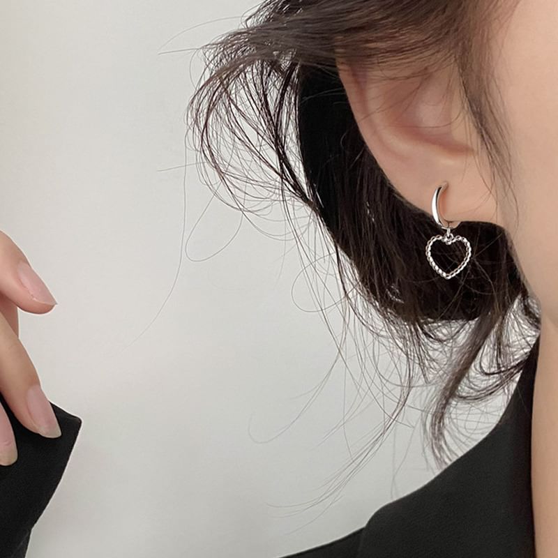 Heart Asymmetrical Alloy Drop Earring mySite