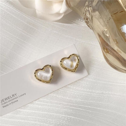 Heart Alloy Stud Earring mySite